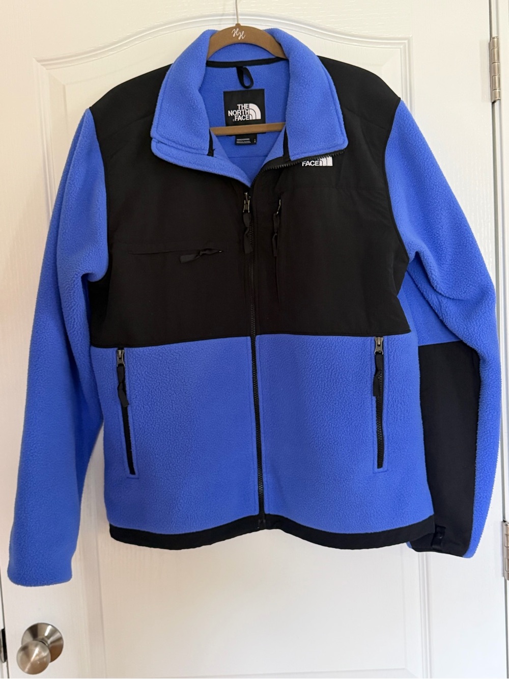 The North Face Men’s Blue and Black Lightweight Fleece Jacket, sz Lg